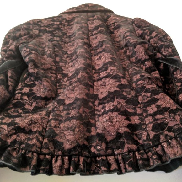 Gothic Lolita Japanese Brand Velvet Brocade Jacket - Perfect for Fall/Winter '22 - Picture 4 of 16